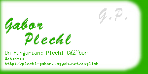 gabor plechl business card
